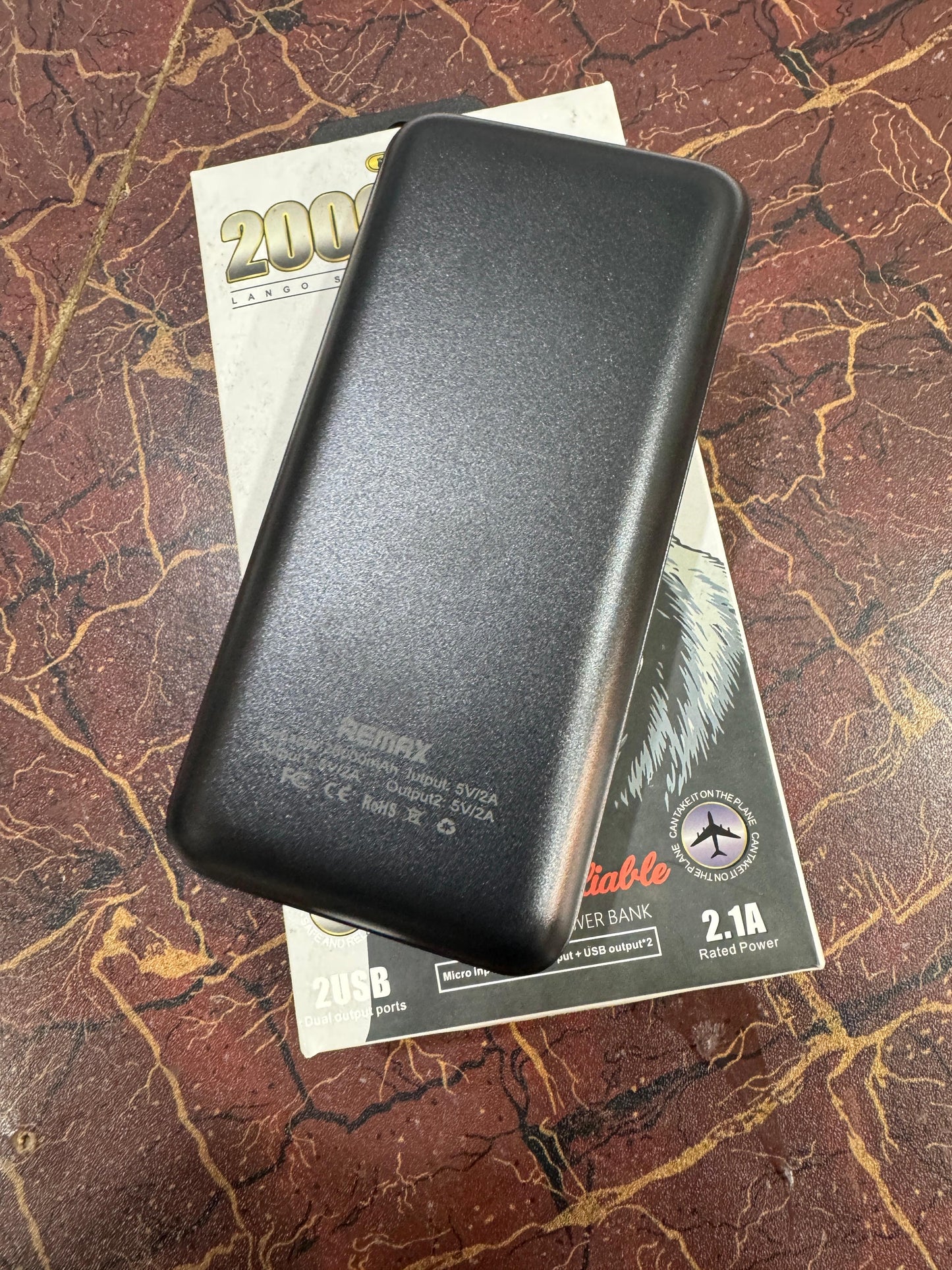 20000 mAh multi-port power bank with 20W Power Delivery