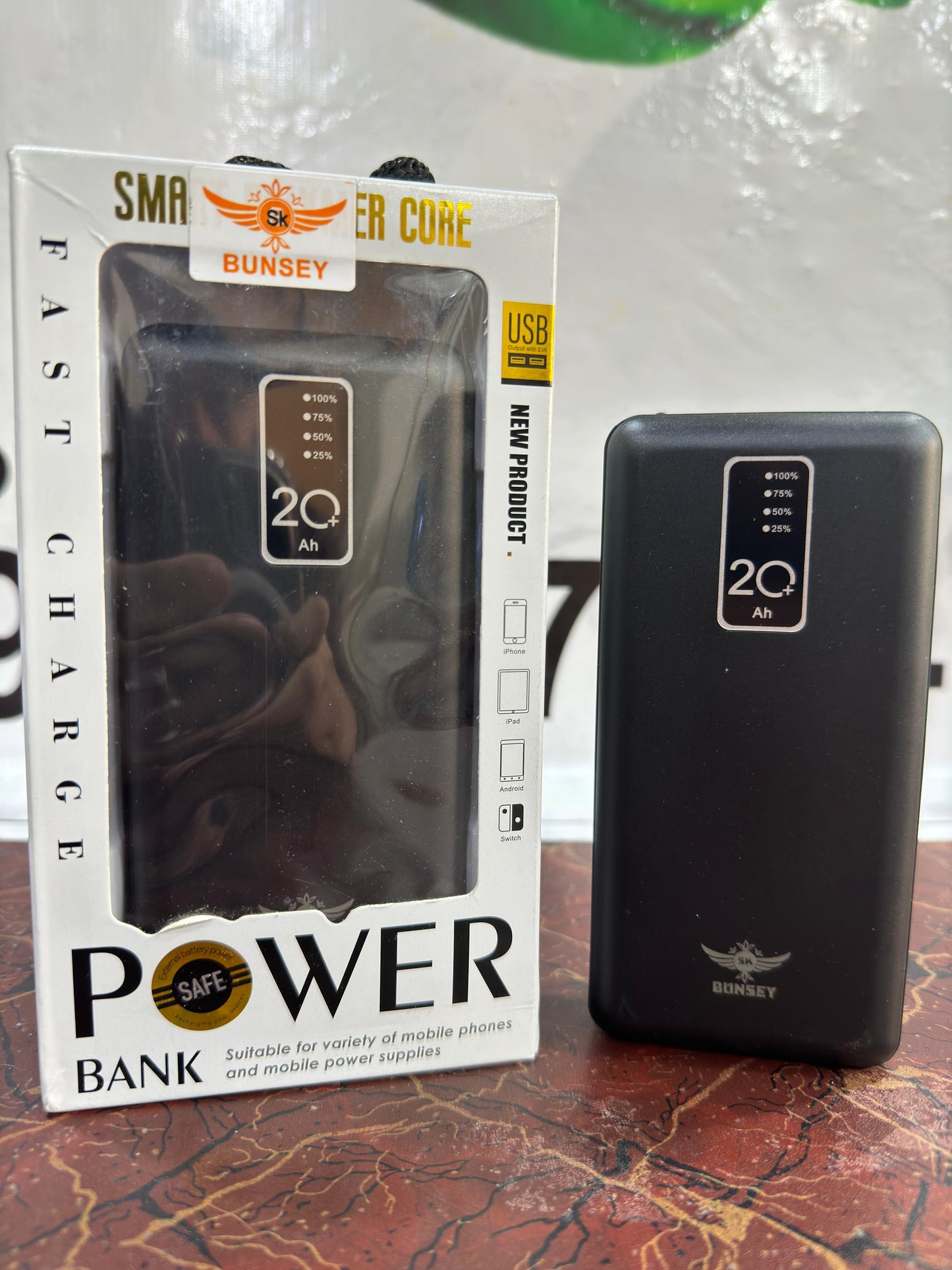 20000 mAh multi-port power bank with 20W Power Delivery