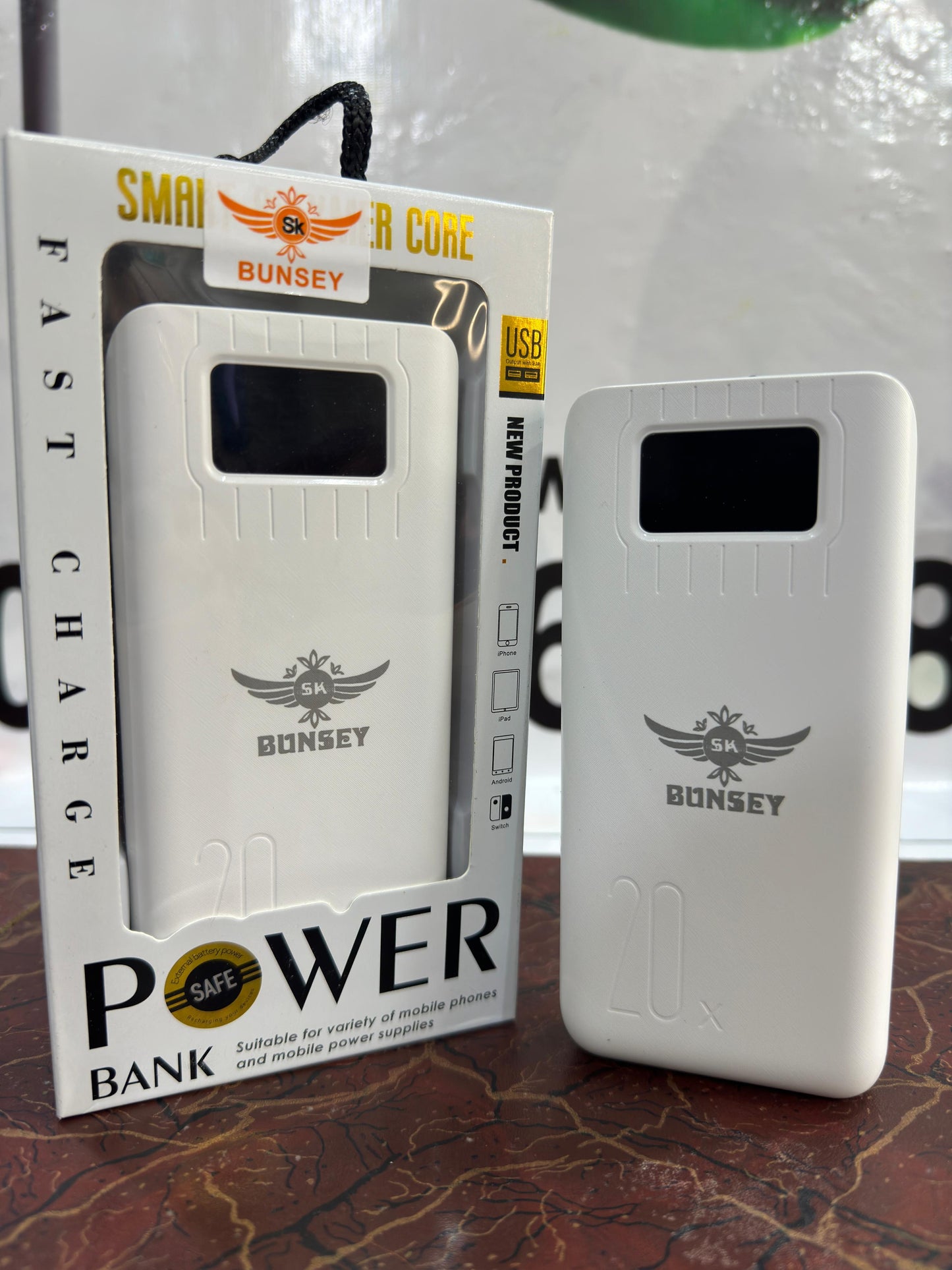 20000 mAh multi-port power bank with 20W Power Delivery