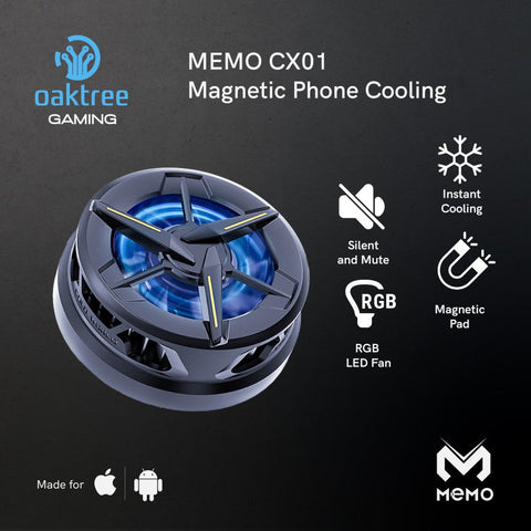 MEMO CX01 Magnetic Phone cooler Phone Radiator Phone Cooling Fan Case Cold Wind Handle Fan for Phone Cooler Phone Cooling Fan Case